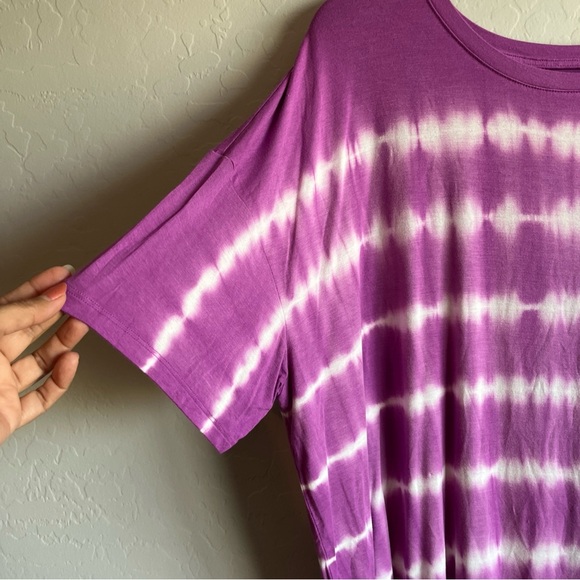 Time and Tru Women's Crewneck Solid & Tie-Dye Tunic Tee Plus Size XXL (20) - Picture 8 of 13